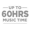 UP TO 60HRS MUSIC TIME