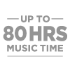 Upto 80hours music time